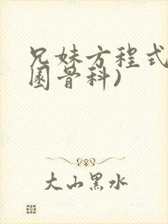 兄妹方程式(校园骨科)