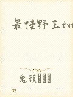 最佳野王txt封面