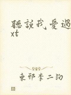 听说我爱过你txt