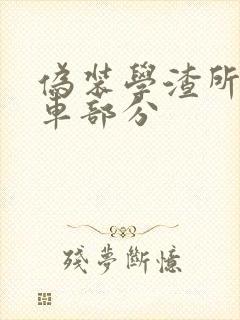 伪装学渣所有开车部分