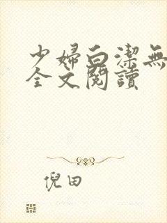 少妇白洁无删减全文阅读