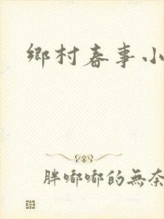 乡村春事小说