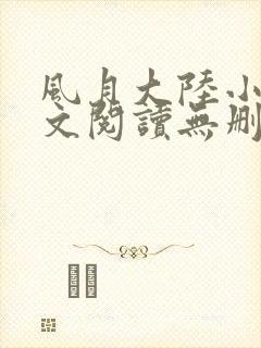 风月大陆小说全文阅读无删减