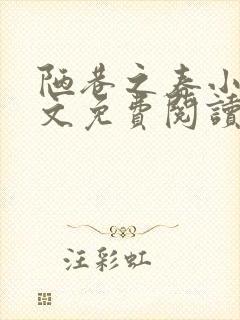 陋巷之春小说全文免费阅读封面