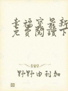 幸福宝最新章节免费阅读下载