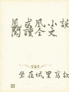 凤求凰小说免费阅读全文