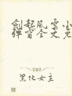 剑起风云小说无弹窗全文免费阅读