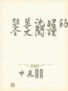 楚慕沈昭的小说全文阅读封面