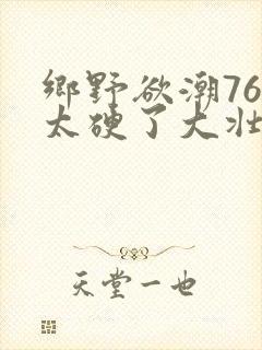 乡野欲潮76章太硬了大壮下载