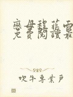 恋母程菲雨全文免费阅读最新章节