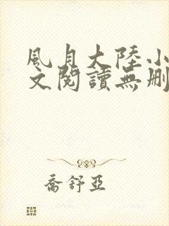 风月大陆小说全文阅读无删减