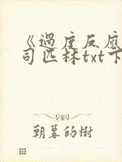 《过度反应》阿司匹林txt下载