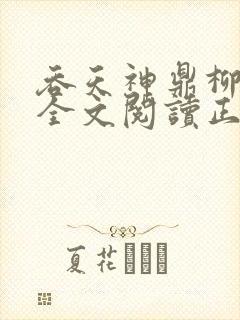 吞天神鼎柳无邪全文阅读正版封面