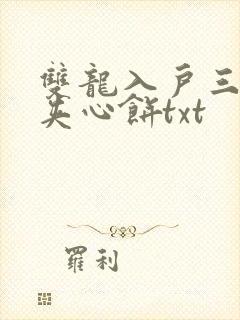 双龙入户三人行夹心饼txt