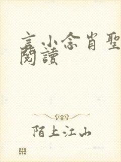 言小念肖圣免费阅读