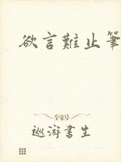 欲言难止笔趣阁封面