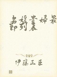 名媛贵妇最新章节列表