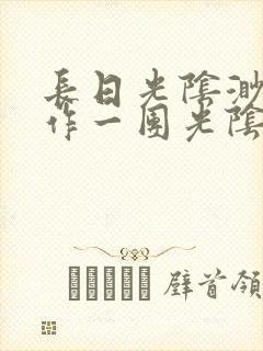 长日光阴渺渺乱作一团光阴似箭封面