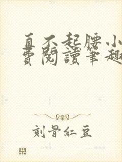 直不起腰小说免费阅读笔趣阁无弹窗