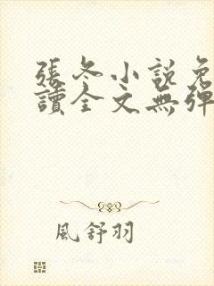 张冬小说免费阅读全文无弹窗