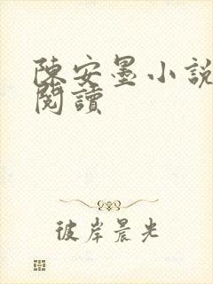 陈安墨小说免费阅读封面