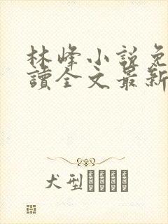 林峰小说免费阅读全文最新章节