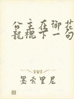 公主在御花园吃龙棍下一句