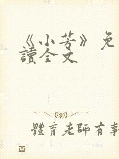 《小芳》免费阅读全文