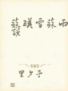 苏映雪苏雨柔小说封面