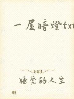 一屋暗灯txt