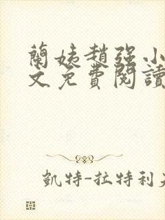 兰姨赵强小说全文免费阅读封面