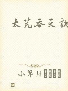 太荒吞天诀免费封面