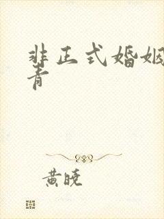 非正式婚姻雾里青