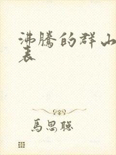 沸腾的群山演员表