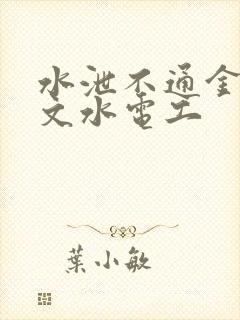 水泄不通金银原文水电工