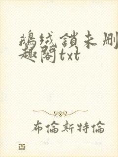 鹅绒锁未删除笔趣阁txt