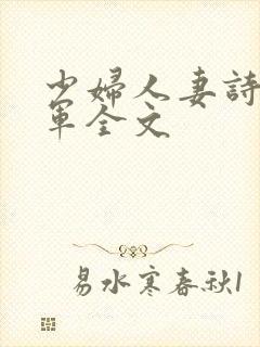 少妇人妻诗雨小军全文