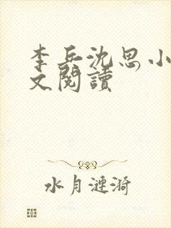 李兵沈思小说全文阅读