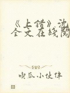 《上错》沈南初全文在线阅读笔趣阁