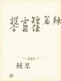 护士短篇辣文集合目录封面