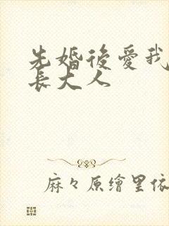 先婚后爱我的市长大人