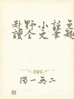 赴野小说免费阅读全文笔趣阁