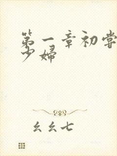 第一章初尝极品少妇