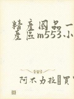 精产国品一二三产区m553小说封面