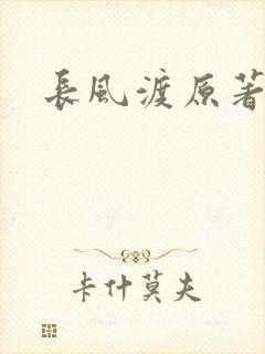长风渡原著小说封面