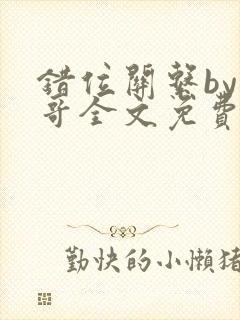 错位关系by东哥全文免费阅读