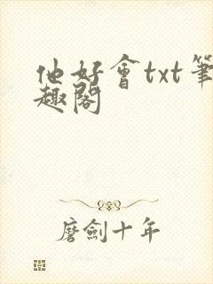 他好会txt笔趣阁