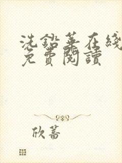 洗铅华在线全文免费阅读封面