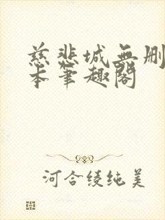 慈悲城无删减全本笔趣阁