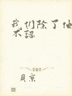 我们除了他谁都不认